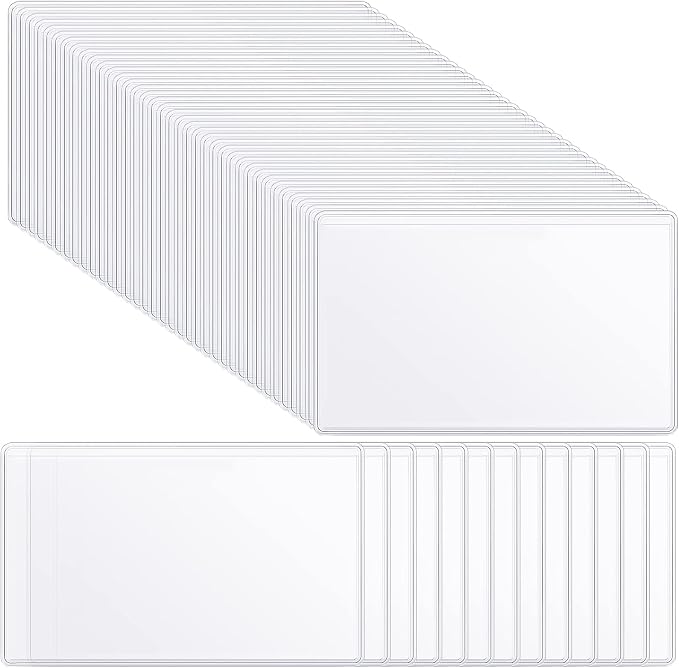 Chinco 100 Self Adhesive Pocket Index Card Pockets Index Card Holder Storage by Chinco