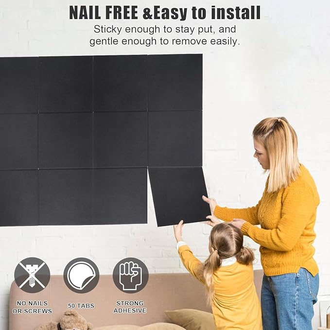 Large Cork Board Alternative 48" X 36" Black Bulletin Board - Image 6