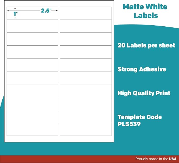 Premium Label Supply White Sticker Address Labels – 4" x 1" – Laser/Inkjet - Image 4