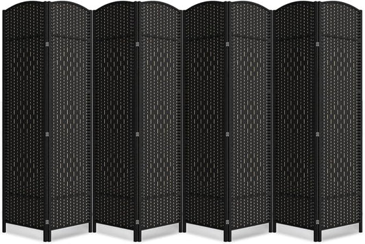 8 Panel Room Divider, 6Ft Folding Privacy Screen, Tall by cocosica