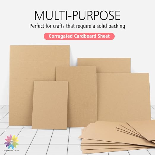 Mat Board Center, 50 Corrugated Cardboard Sheets 11x17 Inches Flat Card Board - Image 4