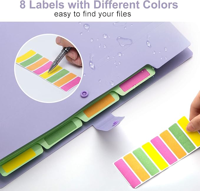 Forvencer Accordion File Organizer, Letter Size, 5 Pocket Expanding File Folder - Image 6