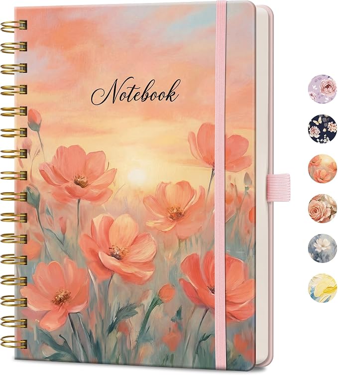 AHGXG Spiral Journal Notebook, 160 Lined Pages, A5 Medium Size, by AHGXG