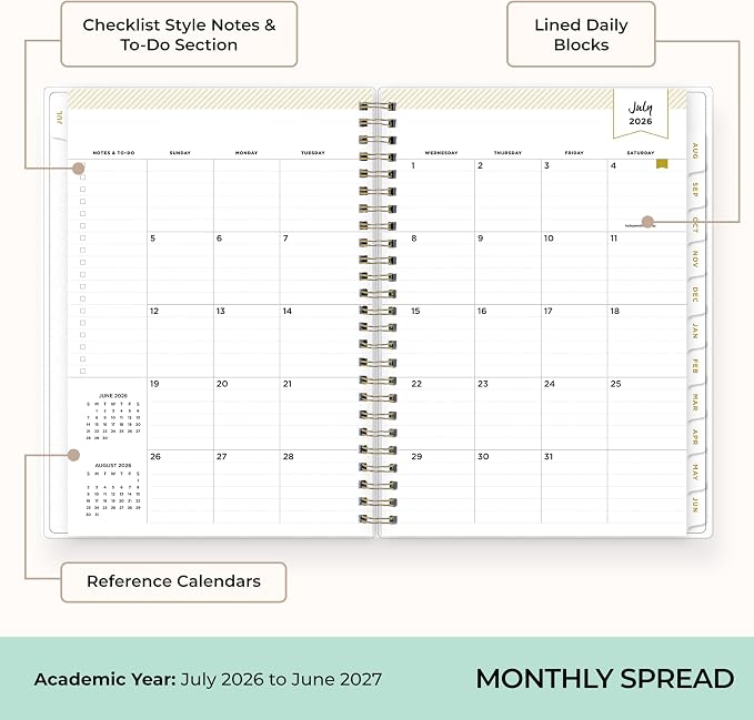 Blue Sky Day Designer 2026-2027 Weekly and Monthly Academic Year Planner - Image 4