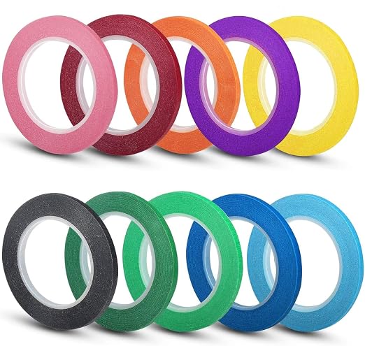 selizo 10 Rolls 1/8” Whiteboard Pinstripe Tape Dry Erase Board Tape Line Thin by selizo