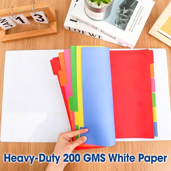 204 Pcs Colored Binder Dividers - Image 5