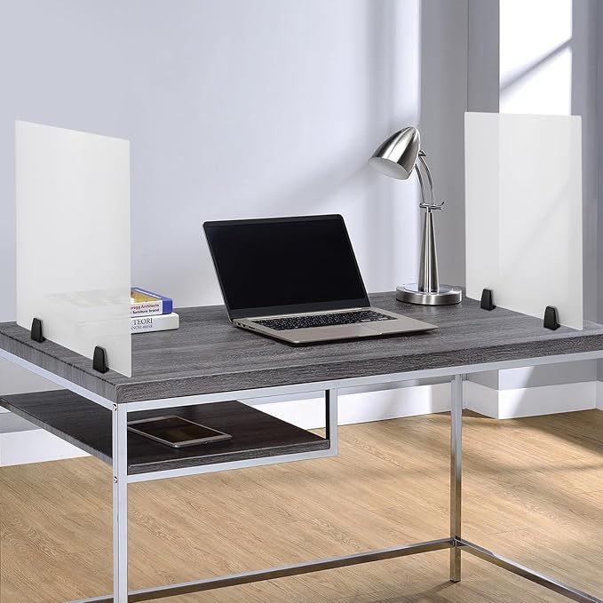 2 Pack Clamp-on Desk Privacy Panels, Frosted Acrylic Desk Dividers - Image 5