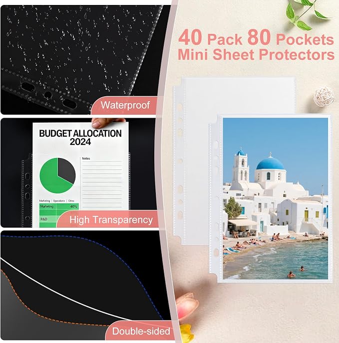 40 Pack 80 Pockets 5.5x8.5” Sheet Protector Sleeves - Image 6