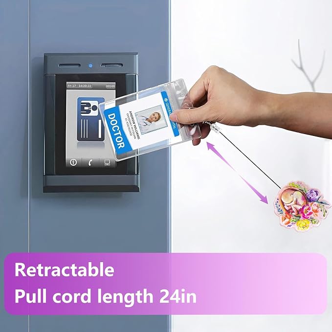 Floral Fetus L&D Badge Reel Retractable - Image 5