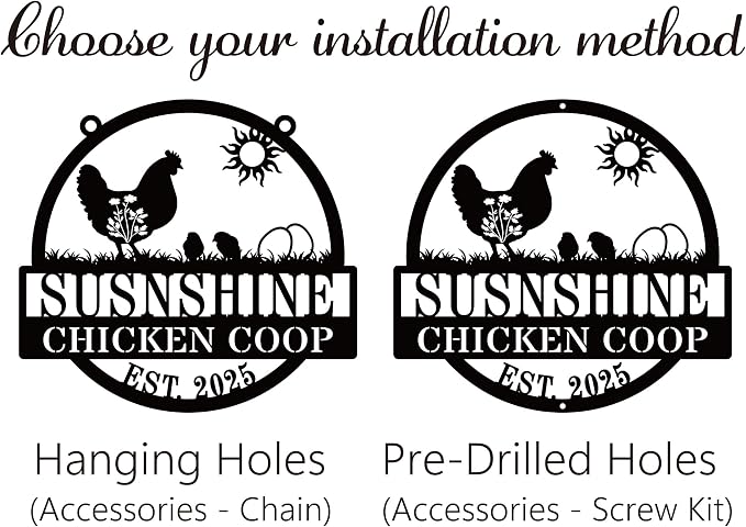 Personalized Chicken Coop Metal Signs Custom Chicken Coop Decor Chicken Coop - Image 2