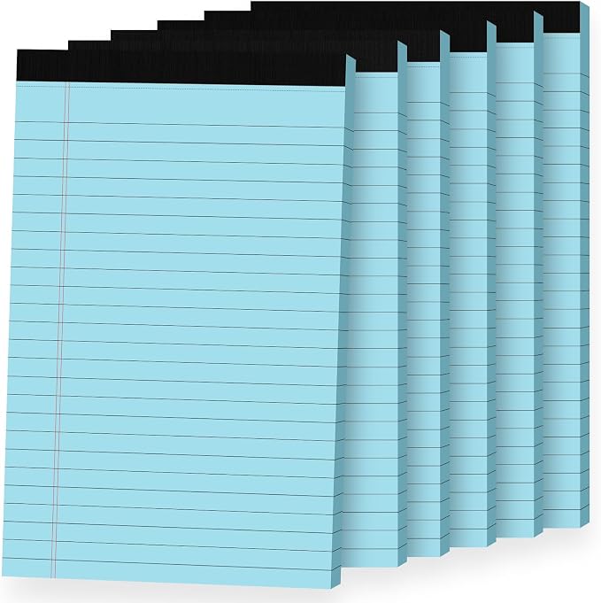 6pcs Small Note Pads, Writing Pads 5 x 8, Legal Pads, Pad Paper Perforate by Ciphyfee