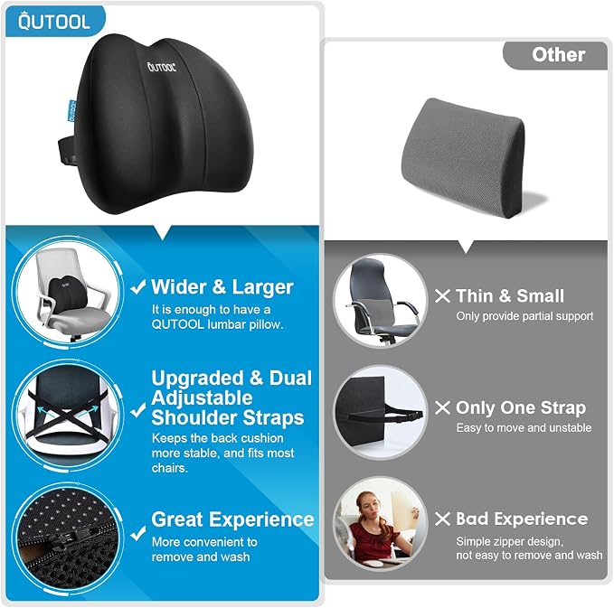 Lumbar Support Pillow for Office Chair, Office Home Essentials, Gifts for Mom - Image 4