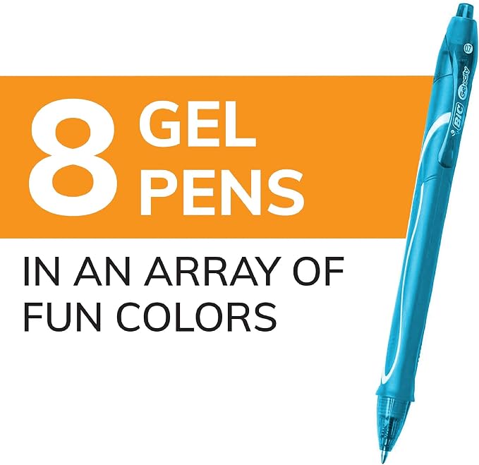 BIC Gelocity Quick Dry Assorted Colors Gel Pens, Medium Point, School Supplies - Image 2