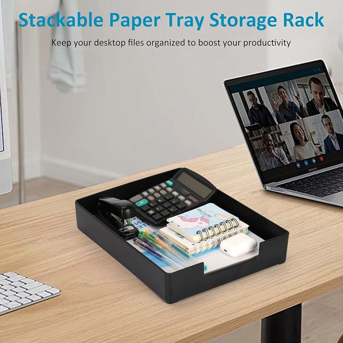 Letter Tray, Desk Organizer Tray, A4 Plastic Paper Tray Organizer - Image 7