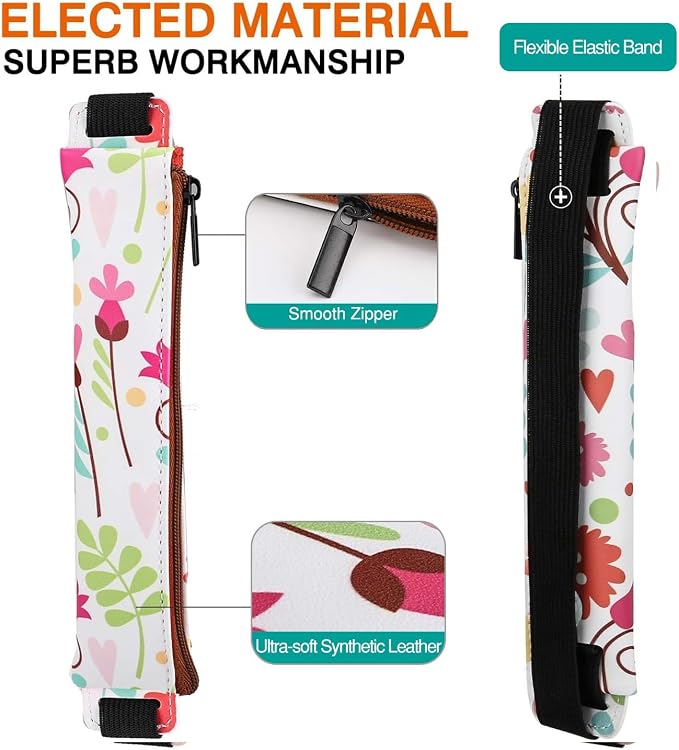 MoKo Pencil Case, PU Leather Pen Pencil Pouch Holder Stationery Zipper Bag - Image 4
