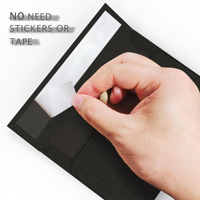 100 Pack Black A2 Envelopes Self Seal, Goefun 120 GSM Printable 4.375 x 5.75 - Image 4