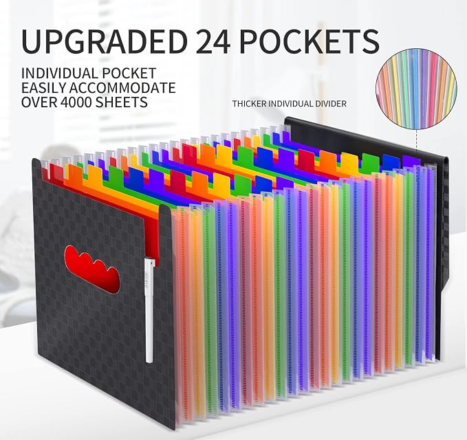 Expanding File Folders Accordion File Organizer - Image 5