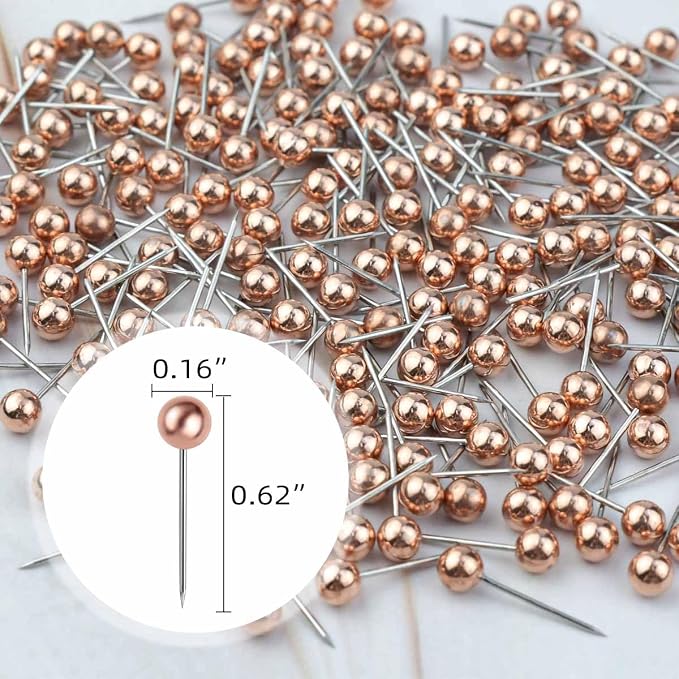 200 Pack Push Pins Map Tacks Small Round Head Push Pins Stainless Steel Map Pins - Image 6