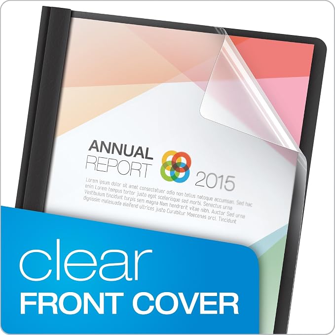 Oxford Clear Front Report Covers, Letter Size, 25 per Box - Image 5