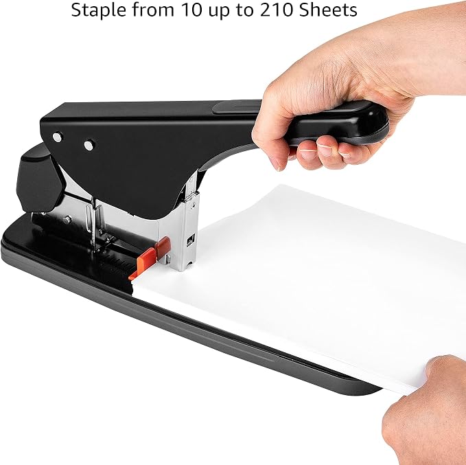 Amazon Basics Effortless Heavy-Duty Stapler, 210 Sheets High Capacity, Large - Image 8