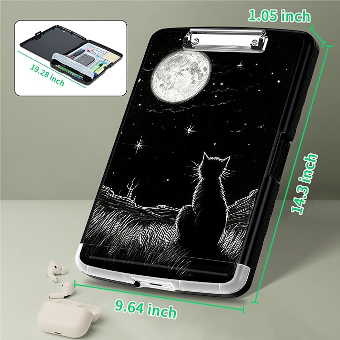 Clipboard with Storage, Plastic Clipboards with Pen Holder, High Capacity - Image 2