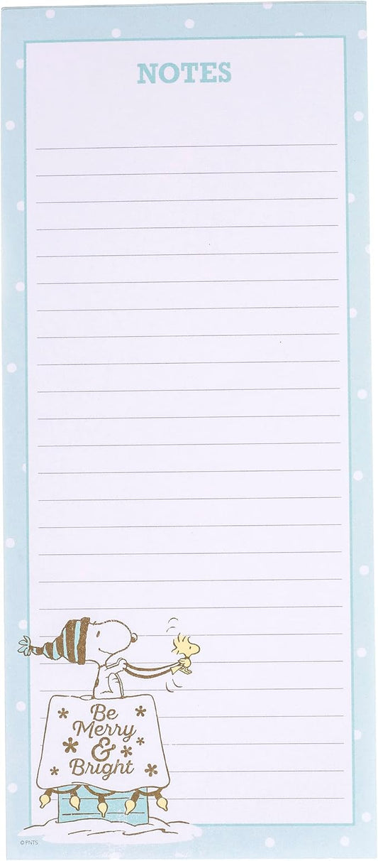 Graphique Merry Snoopy Holiday Magnetic Notepad | 100 Tear-Away Sheets | Grocery by GraphiquedeFrance