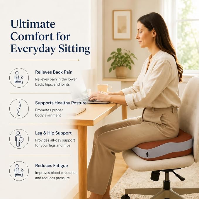 Seat Cushions for Office Chairs Wheelchair Cushion for Long Sitting Back - Image 6