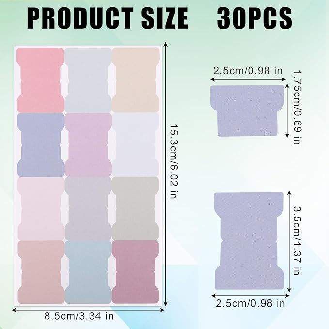 30 Sheets/360 Pieces Sticky Index Tabs, Double Sided Book Page Markers Mark - Image 2