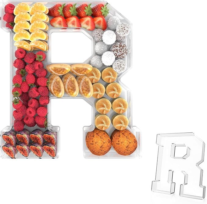 13.8" Acrylic Letter Charcuterie Tray, Charcuterie Letters Fillable Box by Tdsuco