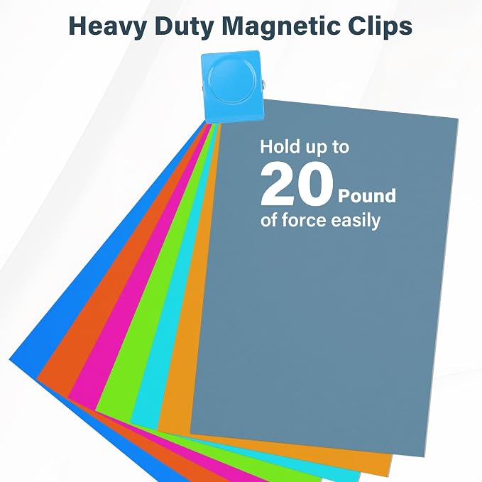 Magnetic Clips, 24 Pieces Heavy Duty Square Magnetic Clip - Image 3
