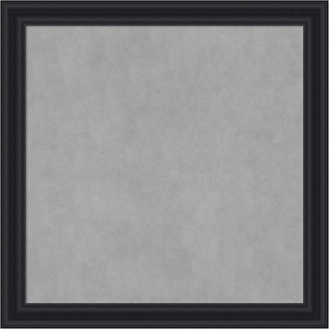 Amanti Art Black Framed Magnetic Board 28x28 Medium Vision Board by AmantiArt