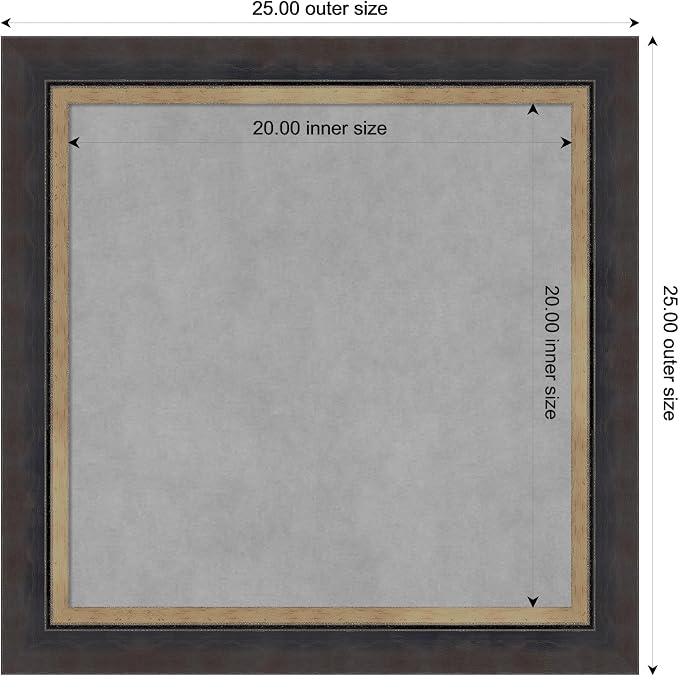 Amanti Art Black Framed Magnetic Board 25x25 Medium Vision Board - Image 4