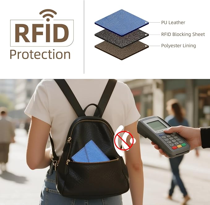 ZOPPEN Mulit-purpose Rfid Blocking Passport Holder Travel Wallet Passport and - Image 5