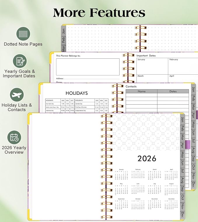 2026 Planner, Hardcover Weekly and Monthly Planner, January 2026 - Image 5
