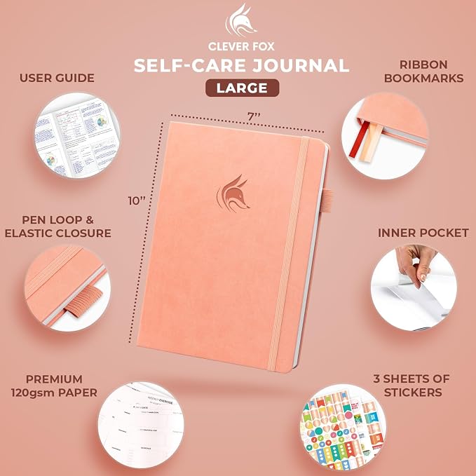 Clever Fox Self-Care Journal – Wellness & Daily Reflection Notebook – Mental - Image 5