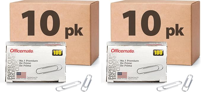 Officemate Premium #1 Paper Clips, 000 Paper Clips by Officemate