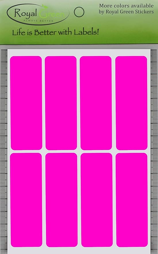 Royal Green Rectangular Stickers Color Coded Write on Labels - Image 7