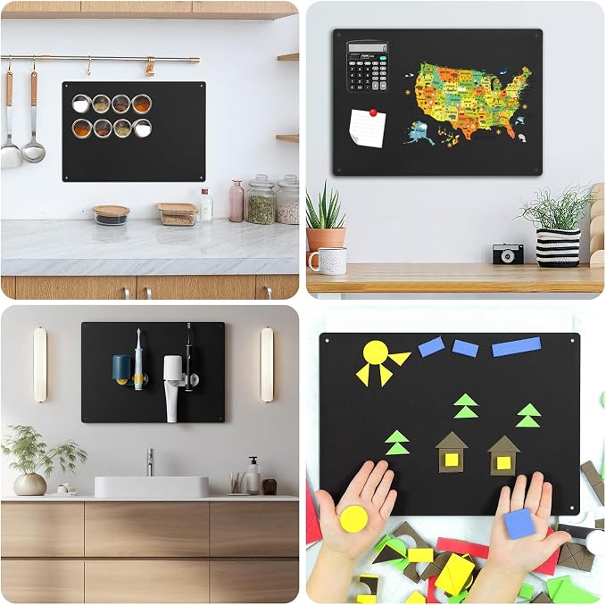 2Pack Magnet Board, Display Magnetic Letters, Spice Jars, Sticky Notes - Image 2