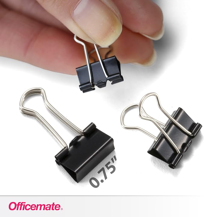 Officemate Small Binder Clips, 12 Boxes of 1 Dozen Each - Image 2