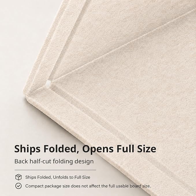 Felt Bulletin Board for Wall 72" x 48" Unfolded Size, Large Frameless Felt Pin - Image 4