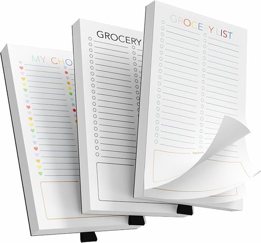 SooHeeRange 3 Pack Magnetic Grocery List Pad by Unknown