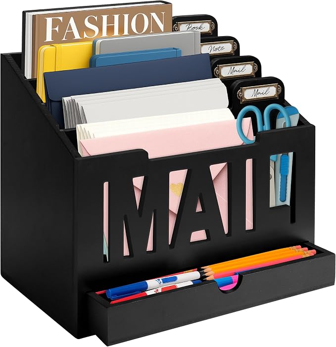 Mail Organizer Countertop, Desktop Mail Sorter by ADDFITHOUSE