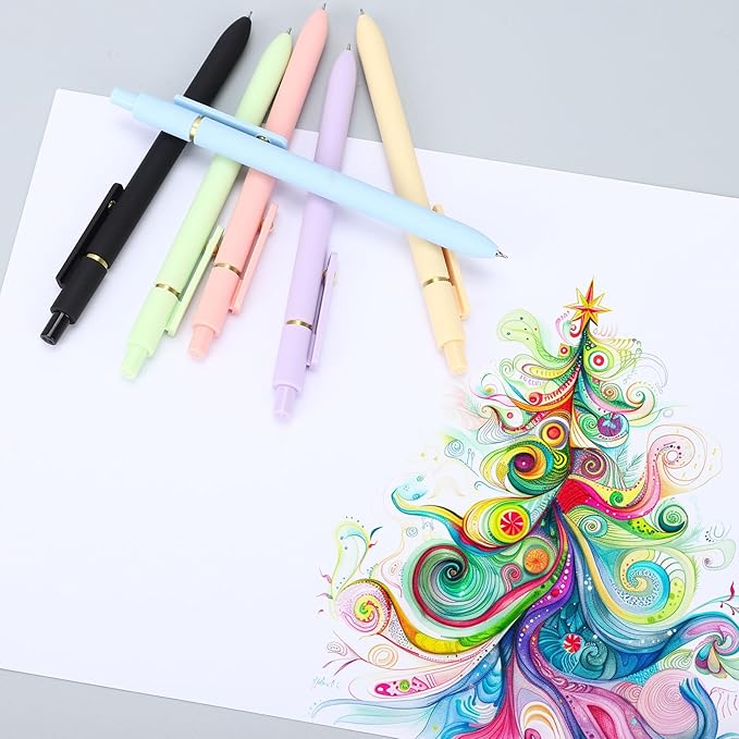 Ddaowanx Colorful Gel Pens, 0.5mm Fine Point Retractable, Colored Pens - Image 4
