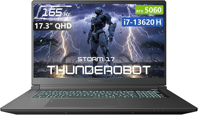 Thunderobot Storm 17 5060 Gaming Laptop, 17.3" QHD 165Hz 2K Display, Core by ThundeRobot