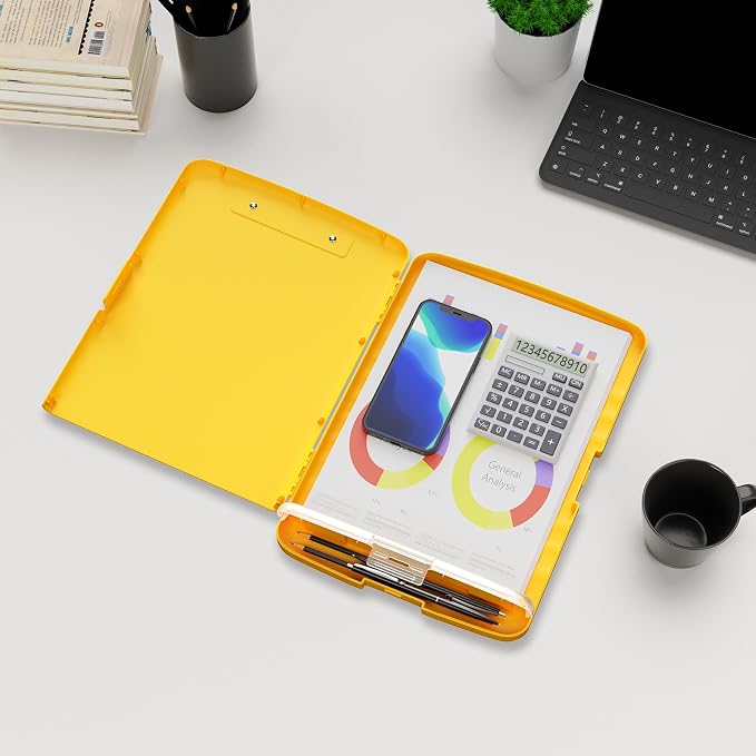 Plastic Clipboard with Storage, 8.5 x 11 Storage Organization Box Side-Opening - Image 6