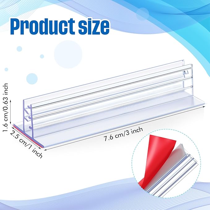 Thyle 60 Pack 3 x 1 Inch Sneeze Guard Gripper Sign Holder - Image 2
