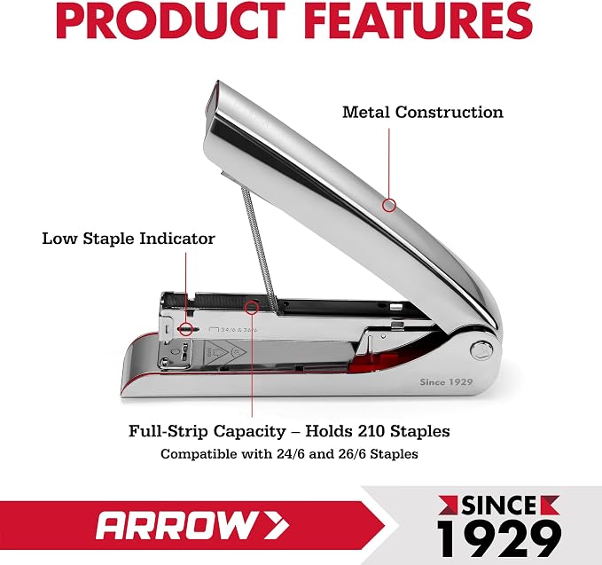 Arrow Metal Stapler, Full-Strip Stapler - Image 5