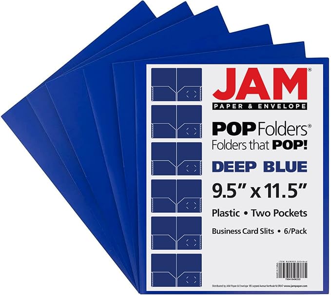 JAM PAPER Plastic 2 Pocket POP Folders - Image 6