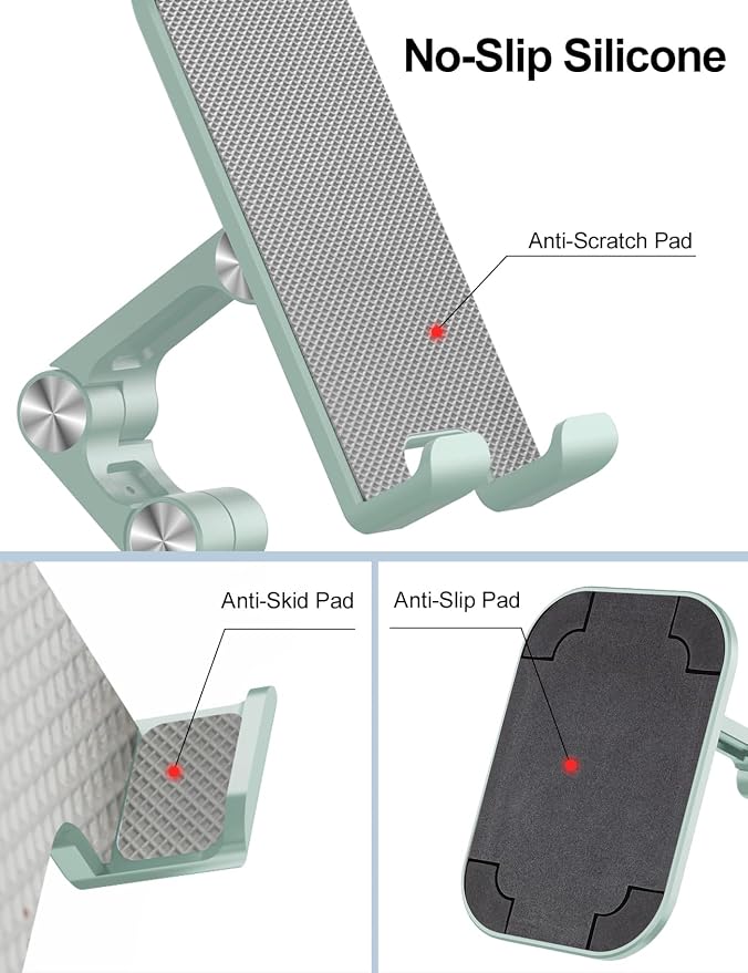 OCYCLONE Phone Stand, Adjustable Height and Angle Foldable Cell Phone Stand - Image 3