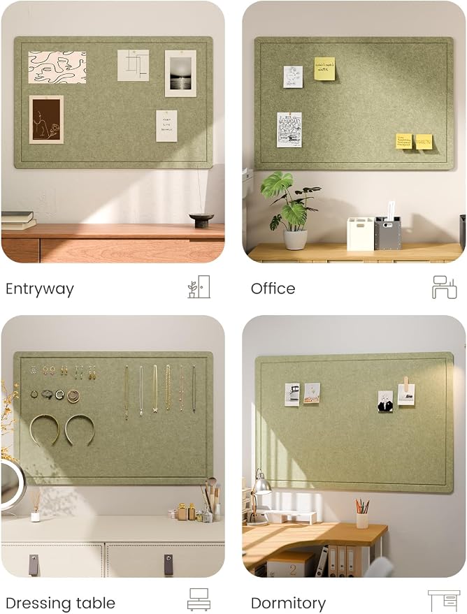 Fluxynara Bulletin Board, 35.4" x 23.6" Cork Board Alternative - Image 7